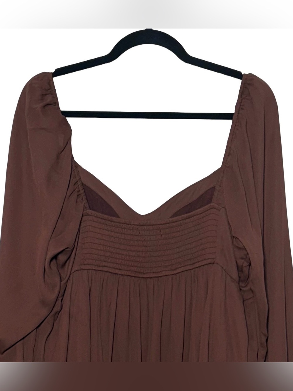 Abercrombie & Fitch Brown Chiffon
Babydoll Mini Dress, Size XLT - Picture 5 of 12